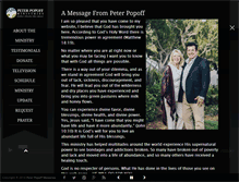 Tablet Screenshot of peterpopoff.org